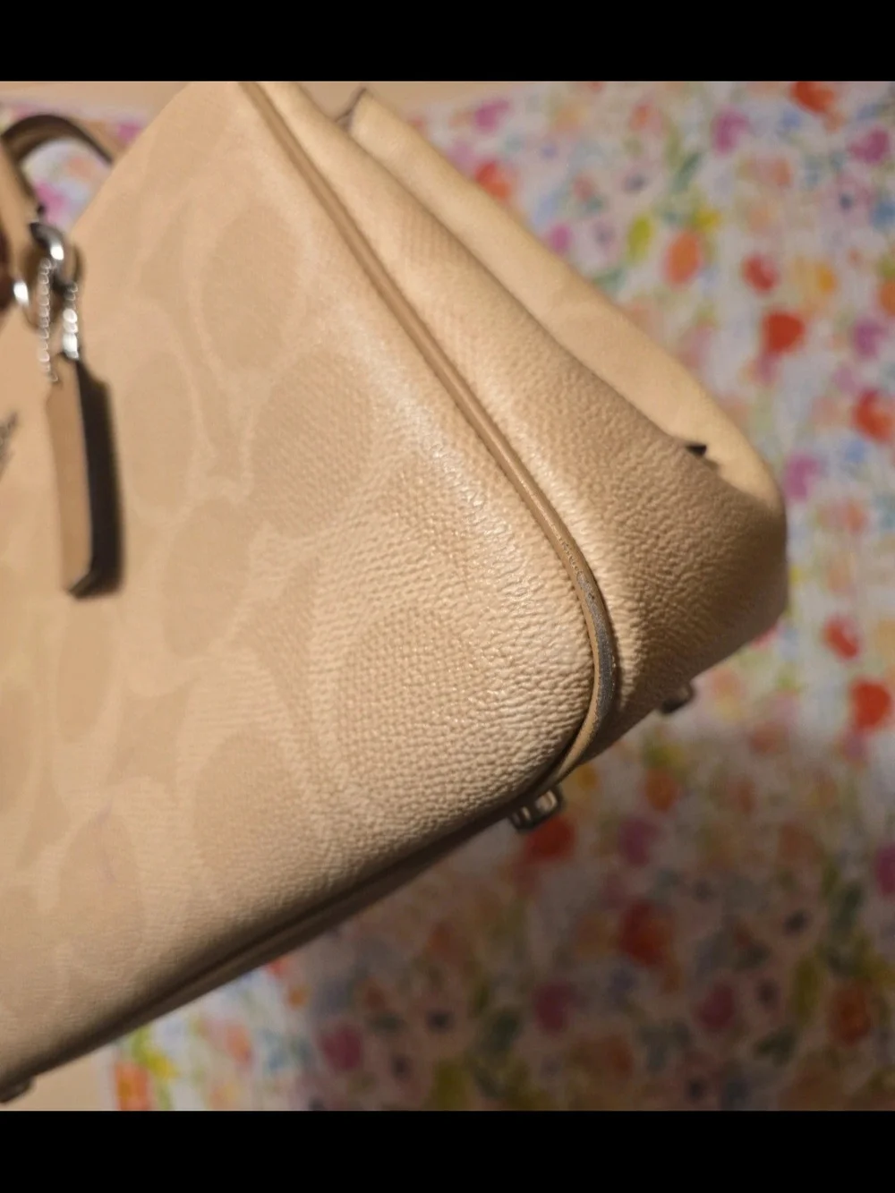 Coach Beige Top-Handle Satchel
